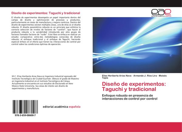 Produktbild: Dise&ntilde;o de experimentos: Taguchi y tradicional
