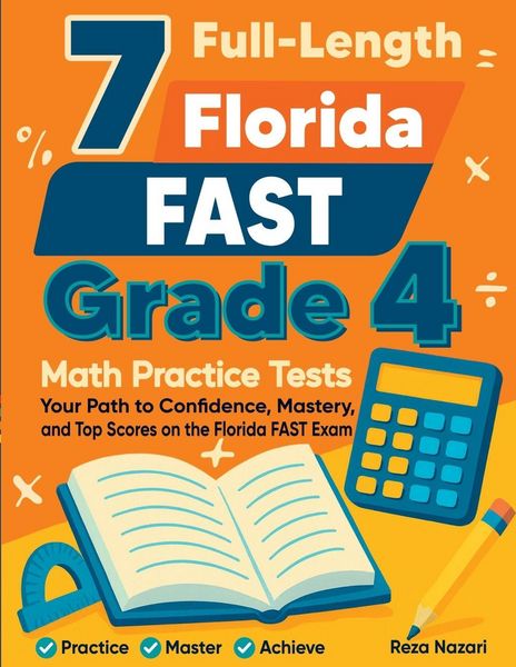 Produktbild: 7 Full-Length Florida FAST Grade 4 Math Practice Tests