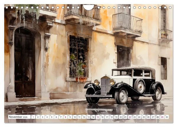 Produktbild: Oldtimer - Vergangenheit neu entdeckt (Wandkalender 2026 DIN A4 quer), CALVENDO Monatskalender
