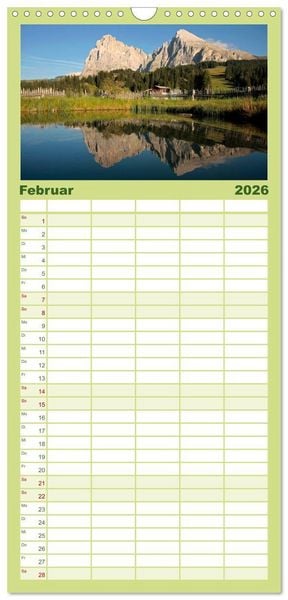 Produktbild: Familienplaner 2026 - Traumhaftes Italien mit 5 Spalten (Wandkalender, 21 x 45 cm) CALVENDO