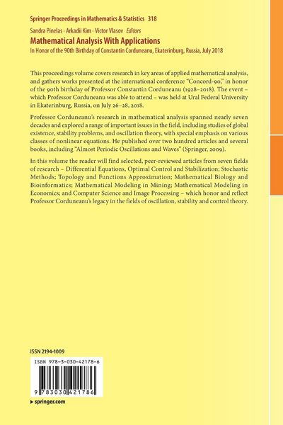 Produktbild: Mathematical Analysis With Applications