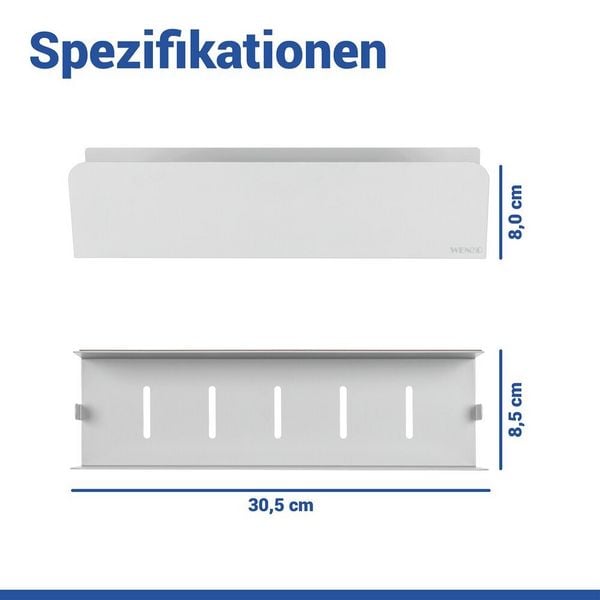 Produktbild: Turbo-Loc&reg; Wandablage Mod. Lizan Wei&szlig;, Befestigen ohne Bohren