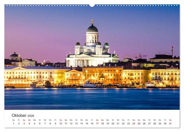 Produktbild: Helsinki - Eine wundersch&ouml;ne Reise in die finnische Hauptstadt. (Wandkalender 2026 DIN A2 quer), CALVENDO Monatskalender