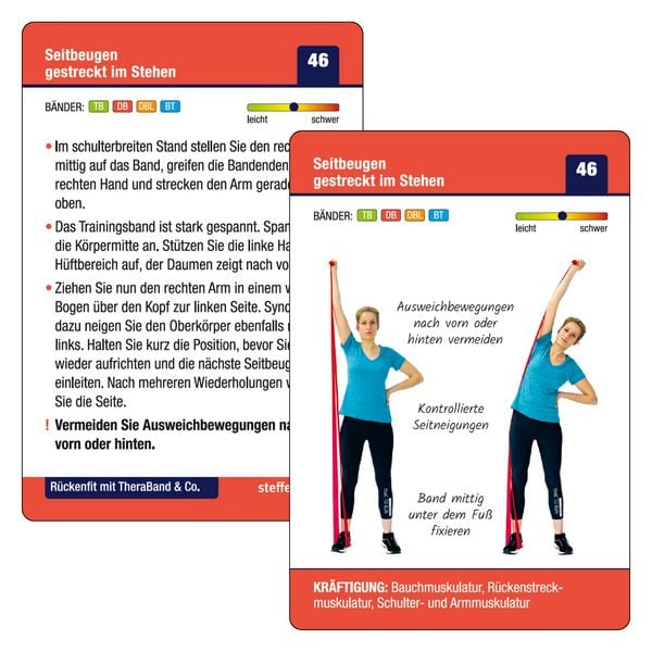 Produktbild: Trainingskarten: R&uuml;ckenfit mit TheraBand&reg; & Co.