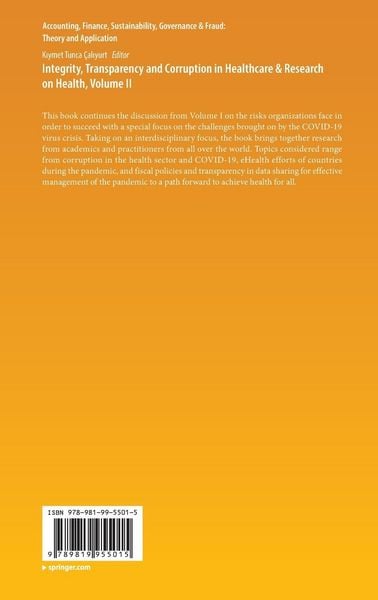 Produktbild: Integrity, Transparency and Corruption in Healthcare & Research on Health, Volume II