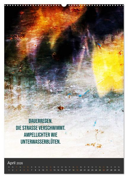 Produktbild: AugenweiTe Bilder.Texte.Inspirationen (Wandkalender 2026 DIN A2 hoch), CALVENDO Monatskalender