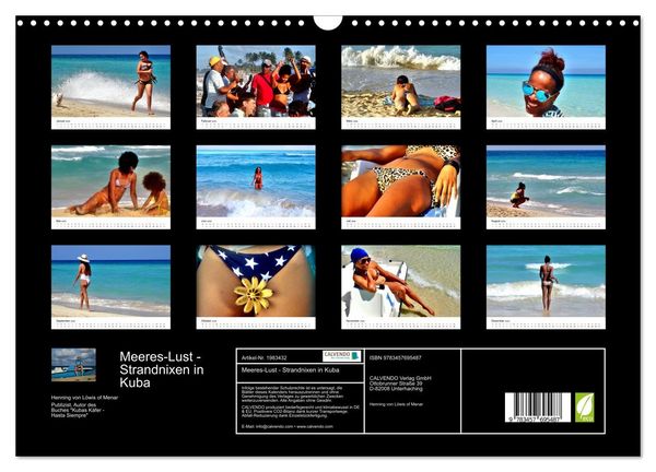 Produktbild: Meeres-Lust - Strandnixen in Kuba (Wandkalender 2026 DIN A3 quer), CALVENDO Monatskalender