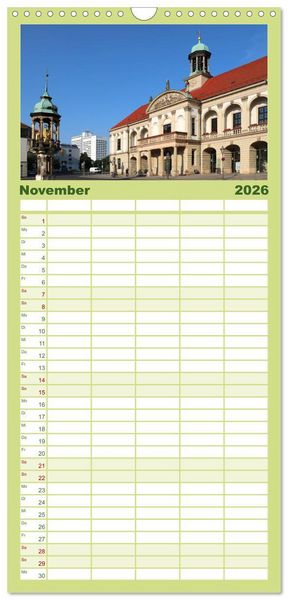 Produktbild: Familienplaner 2026 - Magdeburger Ansichten mit 5 Spalten (Wandkalender, 21 x 45 cm) CALVENDO