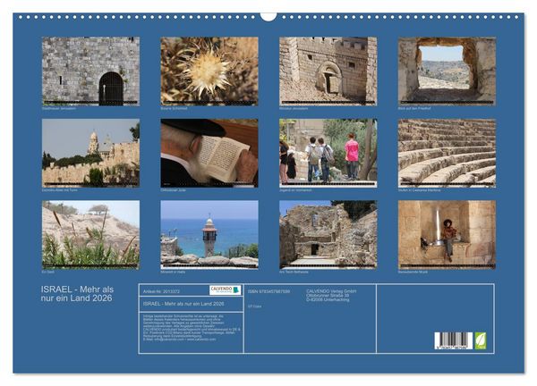 Produktbild: ISRAEL - Mehr als nur ein Land 2026 (Wandkalender 2026 DIN A2 quer), CALVENDO Monatskalender