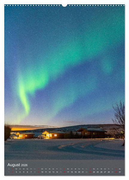 Produktbild: Aurora - Polarlicht des Nordens (hochwertiger Premium Wandkalender 2026 DIN A2 hoch), Kunstdruck in Hochglanz