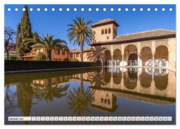 Produktbild: Andalusien - Granada (Tischkalender 2026 DIN A5 quer), CALVENDO Monatskalender