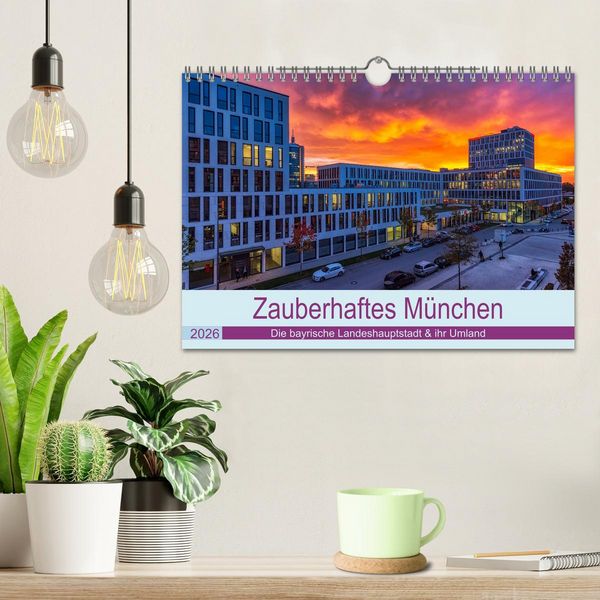 Produktbild: Bezauberndes M&uuml;nchen - Die bayrische Landeshauptstadt und ihr Umland. (Wandkalender 2026 DIN A4 quer), CALVENDO Monatskalender