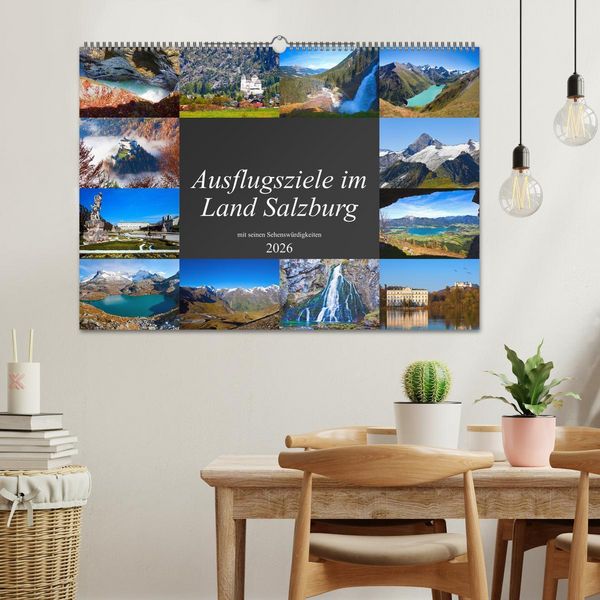 Produktbild: Ausflugsziele im Land Salzburg (Wandkalender 2026 DIN A2 quer), CALVENDO Monatskalender