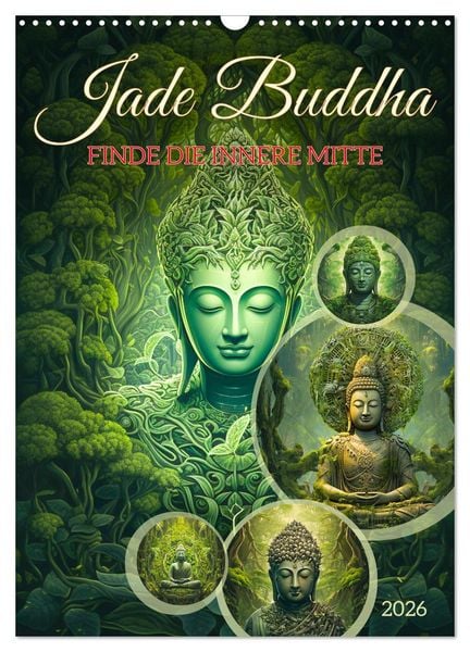 Produktbild: Jade Buddha - Finde die innere Mitte (Wandkalender 2026 DIN A3 hoch), CALVENDO Monatskalender