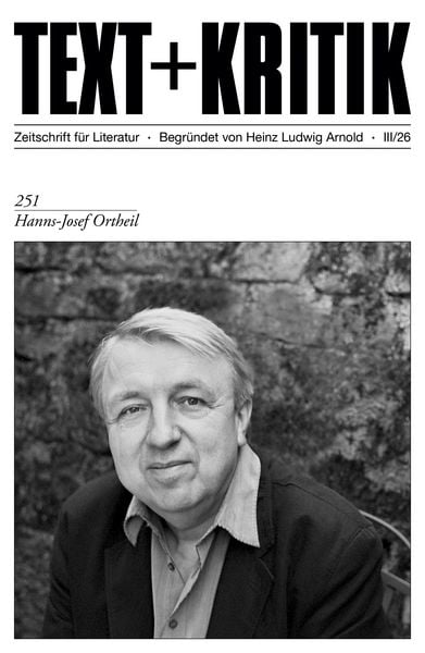 Hanns-Josef Ortheil, Taschenbuch von , Edition text + kritik, 978-3-689-30188-0