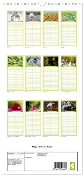 Produktbild: Familienplaner 2026 - Magie Heimische Natur mit 5 Spalten (Wandkalender, 21 x 45 cm) CALVENDO