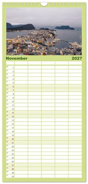 Produktbild: Familienplaner 2027 - Norwegen - Das wundersch&ouml;ne Land im Norden. mit 5 Spalten (Wandkalender, 21 x 45 cm) CALVENDO