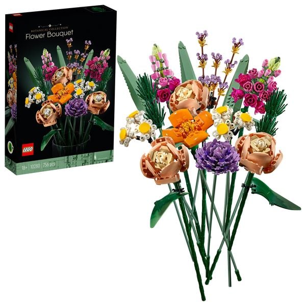 LEGO Icons 10280 Blumenstrauß, Kunstpflanzen für Erwachsene, Zimmerdeko