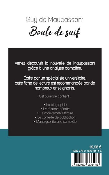 Produktbild: Boule de suif de Maupassant (fiche de lecture et analyse compl&egrave;te de l'oeuvre)