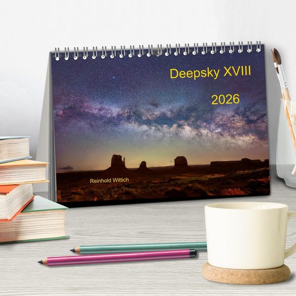 Produktbild: Deepsky XVIII (Tischkalender 2026 DIN A5 quer), CALVENDO Monatskalender