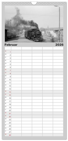 Produktbild: Familienplaner 2026 - Dampfloks in der DDR mit 5 Spalten (Wandkalender, 21 x 45 cm) CALVENDO