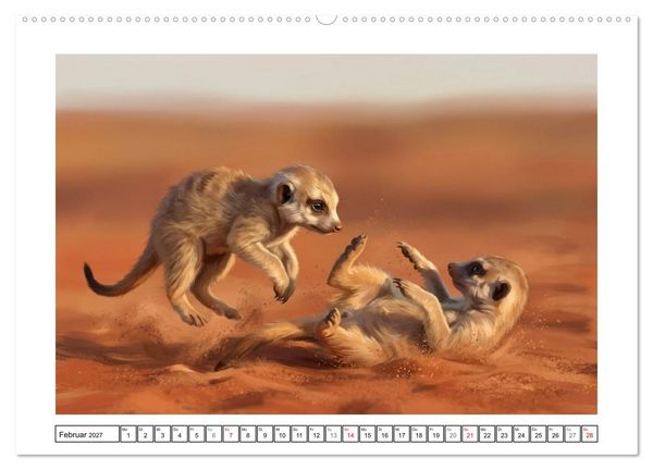 Produktbild: Erdm&auml;nnchen - Ein Tag vor dem Bau (Wandkalender 2027 DIN A2 quer), CALVENDO Monatskalender