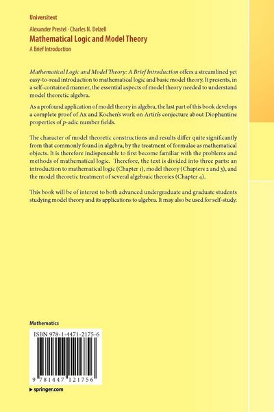Produktbild: Mathematical Logic and Model Theory