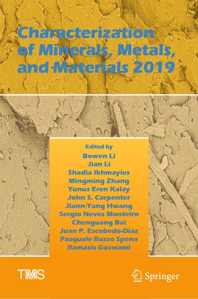 Produktbild: Characterization of Minerals, Metals, and Materials 2019