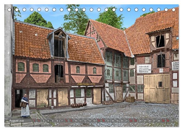 Produktbild: Salzwedel zur Kaiserzeit in Farbe - Fotos restauriert und koloriert (Tischkalender 2026 DIN A5 quer), CALVENDO Monatskalender