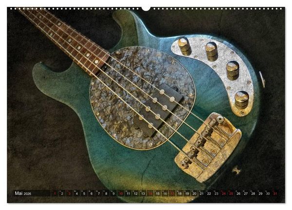 Produktbild: GITARREN Vintage Art (hochwertiger Premium Wandkalender 2026 DIN A2 quer), Kunstdruck in Hochglanz