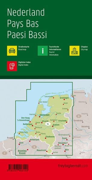 Produktbild: freytag & berndt Stra&szlig;enkarte Niederlande 1:300.000