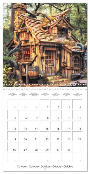 Produktbild: Enchanted Cabins (Wall Calendar 2026 12 &times; 12 Inch) CALVENDO 12 Month Wall Calendar