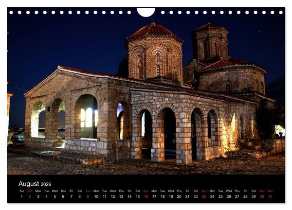 Produktbild: Monuments of Macedonia 2026 (Wall Calendar 2026 DIN A4 landscape), CALVENDO 12 Month Wall Calendar
