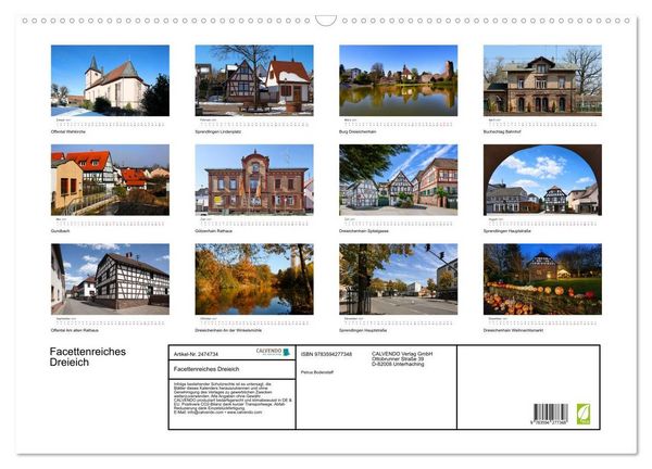 Produktbild: Facettenreiches Dreieich (Wandkalender 2027 DIN A2 quer), CALVENDO Monatskalender