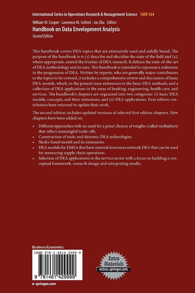 Produktbild: Handbook on Data Envelopment Analysis