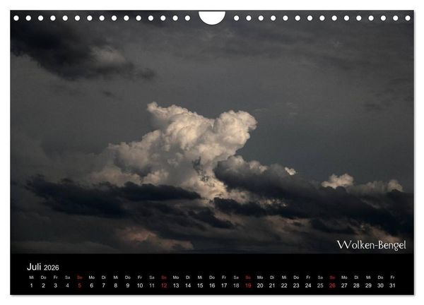 Produktbild: Wolken-Kunstwerke (Wandkalender 2026 DIN A4 quer), CALVENDO Monatskalender