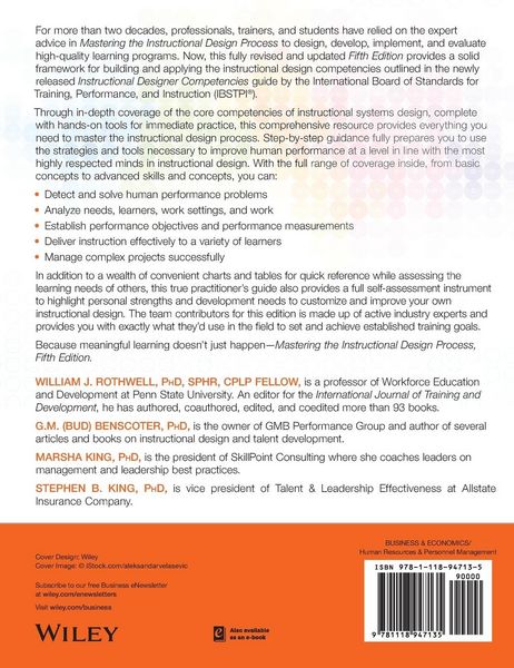 Produktbild: Mastering the Instructional Design Process