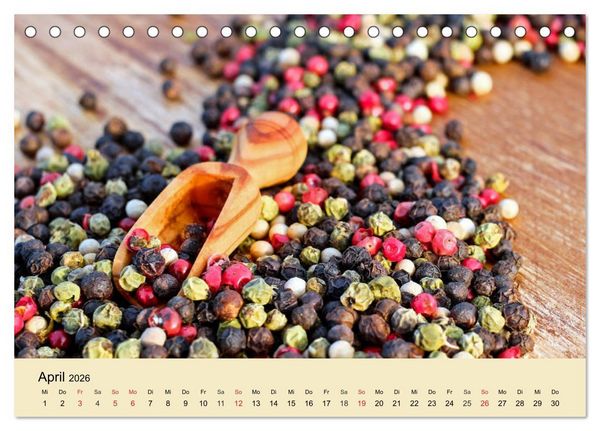 Produktbild: Aromatische Gew&uuml;rze. Die himmlischen Kostbarkeiten aus aller Welt (Tischkalender 2026 DIN A5 quer), CALVENDO Monatskalender