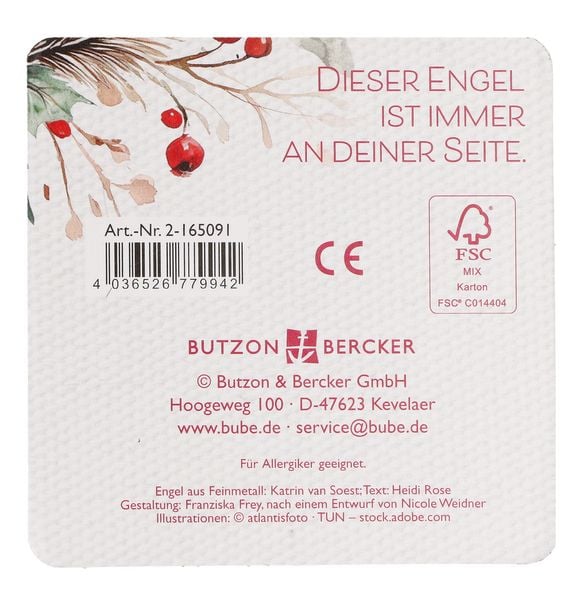 Produktbild: Engelfigur aus Metall - Alles Liebe