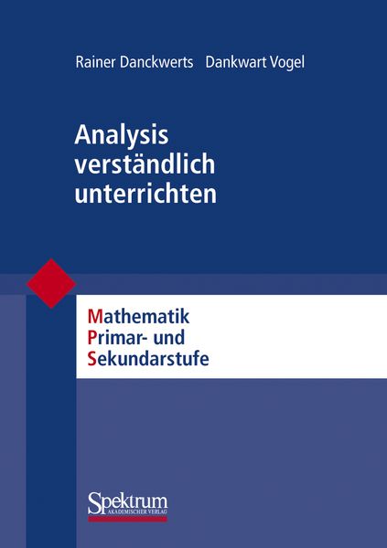 Produktbild: Analysis verst&auml;ndlich unterrichten