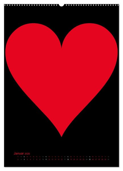 Produktbild: Foto- und Bastelkalender &bdquo;LIEBE&ldquo; in der Farbe Schwarz (Wandkalender 2026 DIN A2 hoch), CALVENDO Monatskalender