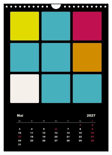 Produktbild: Fotokalender FARBFL&Auml;CHEN (Wandkalender 2027 DIN A4 hoch), CALVENDO Monatskalender