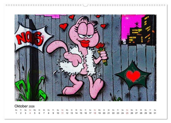 Produktbild: Streetart for home Michael Jaster (hochwertiger Premium Wandkalender 2026 DIN A2 quer), Kunstdruck in Hochglanz