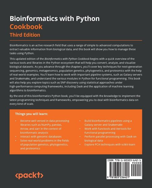 Produktbild: Bioinformatics with Python Cookbook - Third Edition