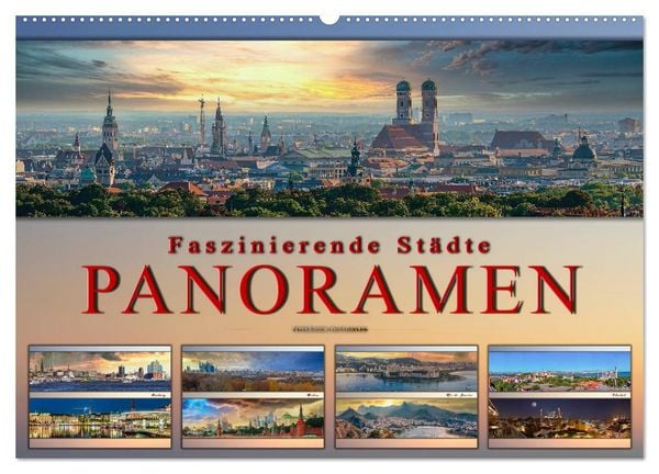 Produktbild: Faszinierende St&auml;dte, Panoramen (Wandkalender 2026 DIN A2 quer), CALVENDO Monatskalender