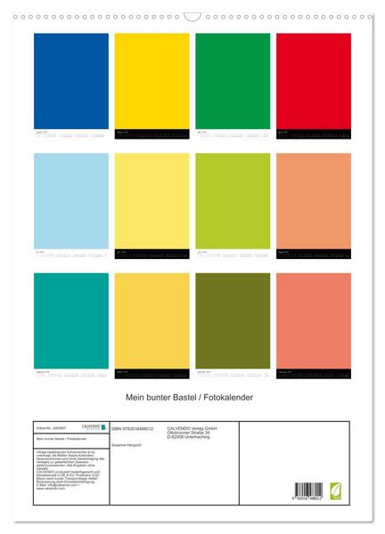 Produktbild: Mein bunter Bastel / Fotokalender (Wandkalender 2026 DIN A2 hoch), CALVENDO Monatskalender