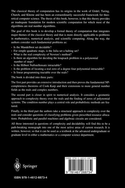 Produktbild: Complexity and Real Computation