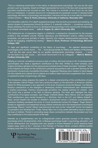 Produktbild: Portraits of Pioneers in Developmental Psychology