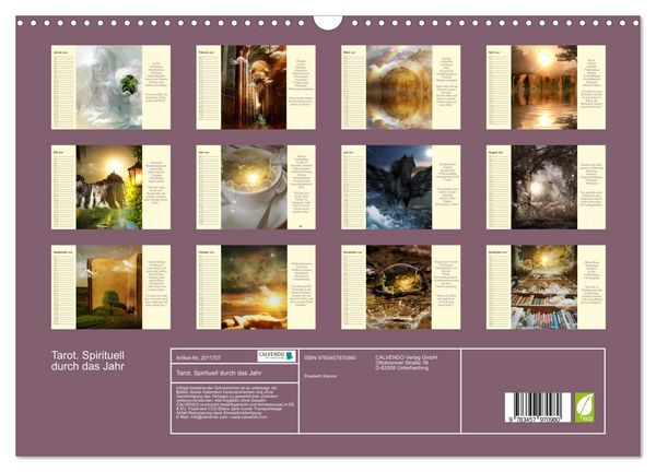Produktbild: Tarot. Spirituell durch das Jahr (Wandkalender 2026 DIN A3 quer), CALVENDO Monatskalender