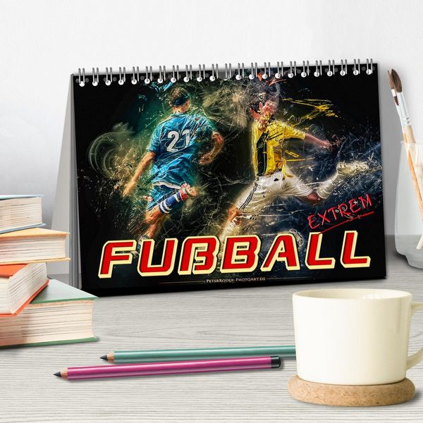 Produktbild: Fu&szlig;ball - extrem (Tischkalender 2026 DIN A5 quer), CALVENDO Monatskalender